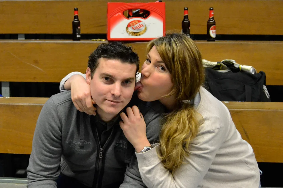 ... oder die andere - Hansi Wölfel und Christa Zultner beim Pärchenfoto ... oder die andere - Hansi Wölfel und Christa Zultner beim Pärchenfoto