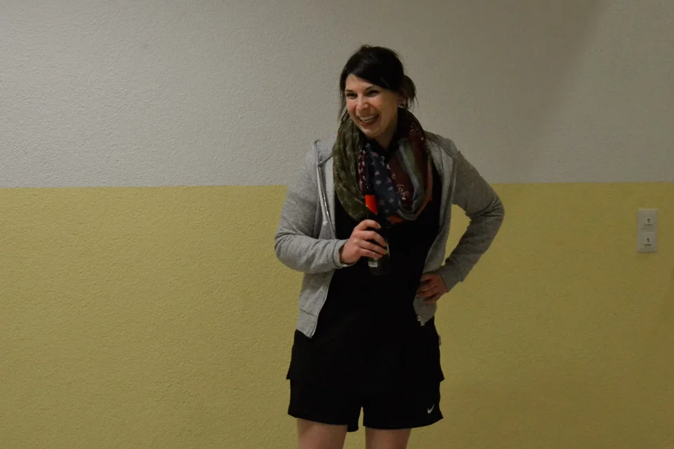 Hielt kurz inne, um sich kaputt zu lachen: Cathrin Heim Hielt kurz inne, um sich kaputt zu lachen: Cathrin Heim