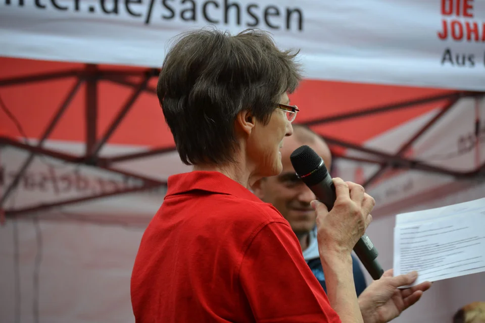 Freute sich über die großartige Geste: die Kindergarten-Leiterin Freute sich über die großartige Geste: die Kindergarten-Leiterin