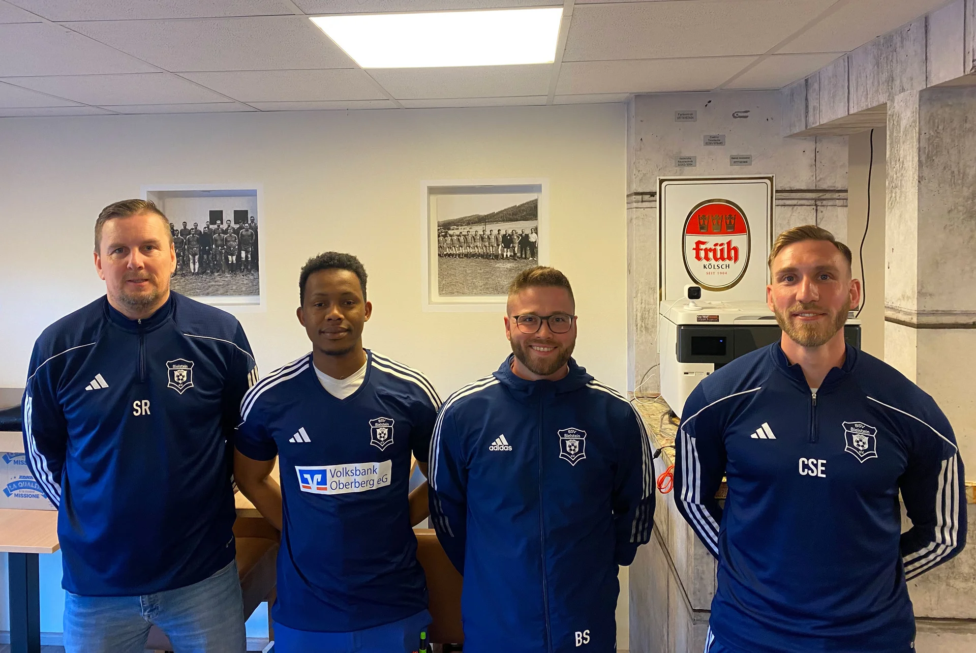 Sven Reuber, Mamadu Jalloh, Björn Schumacher und Christopher Schulze-Edinghausen