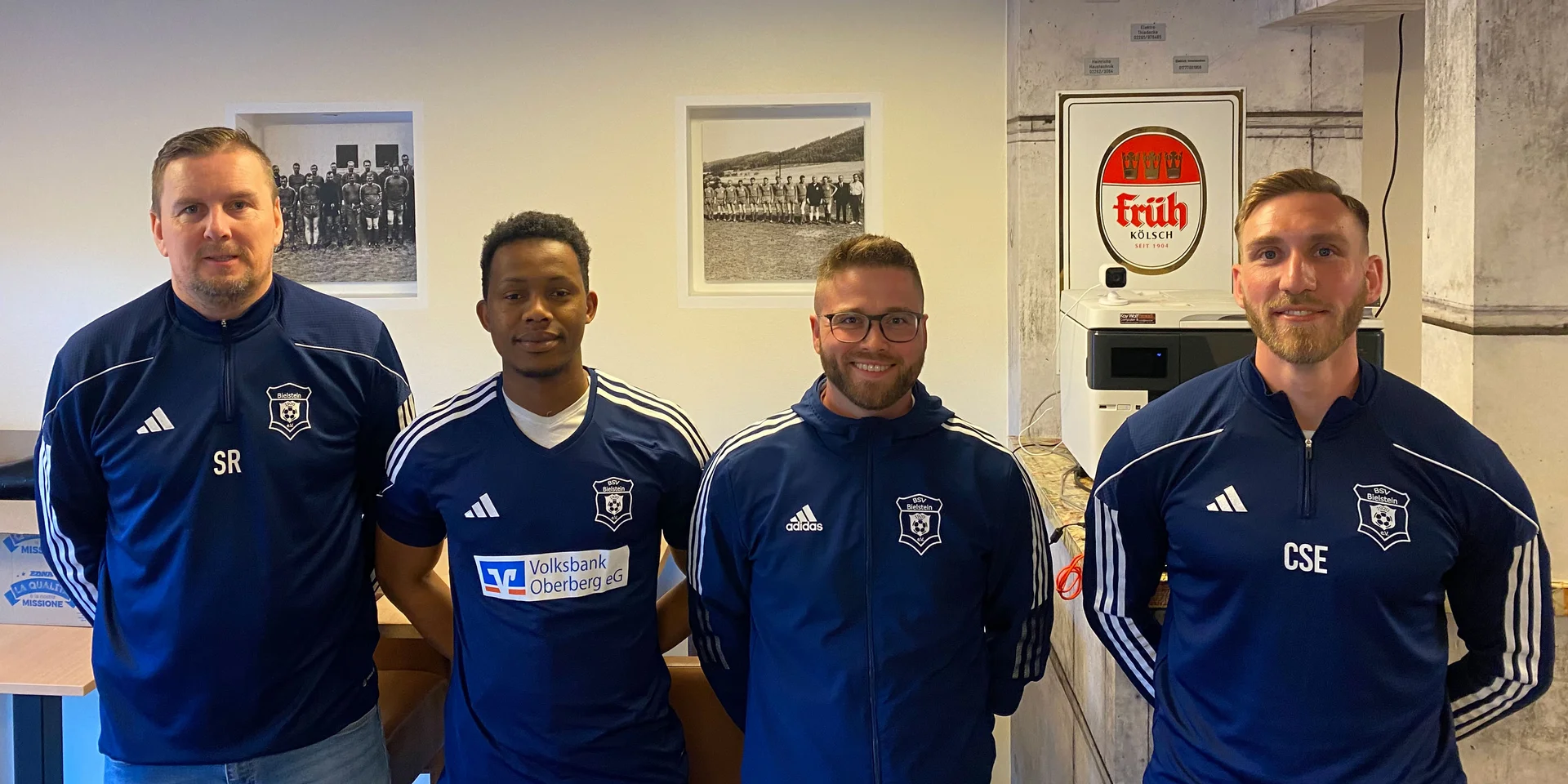 Sven Reuber, Mamadu Jalloh, Björn Schumacher und Christopher Schulze-Edinghausen