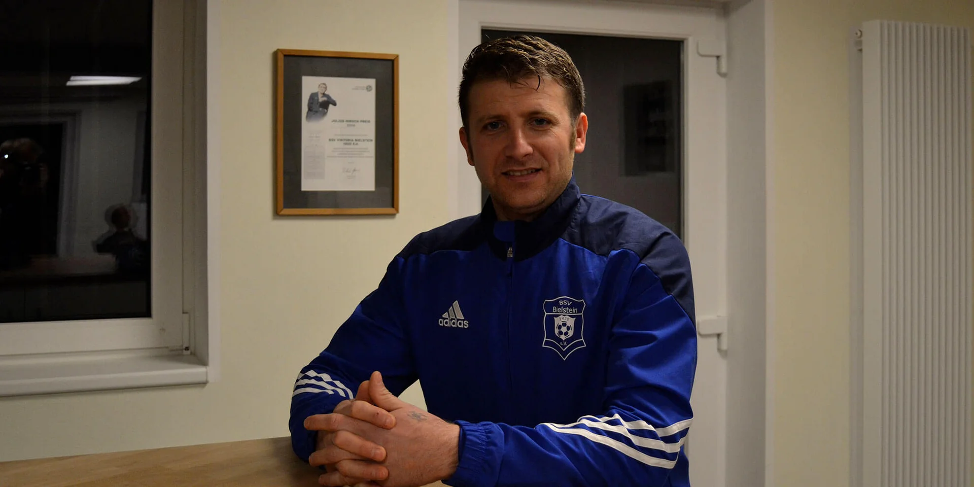 Cristian Dickstefes im Vereinshaus des BSV Bielstein