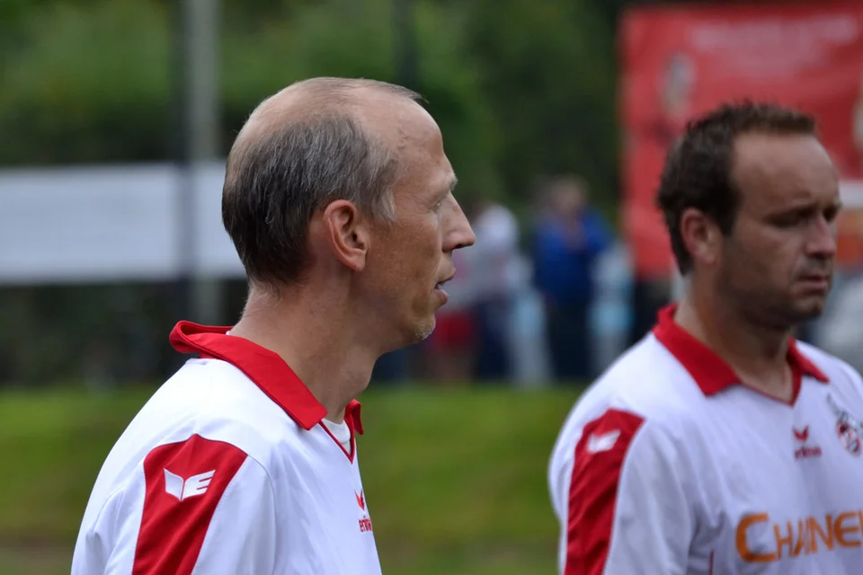 Halbzeit: Matthias Scherz und Dirk Lottner hätten vermutlich gerne weitergespielt