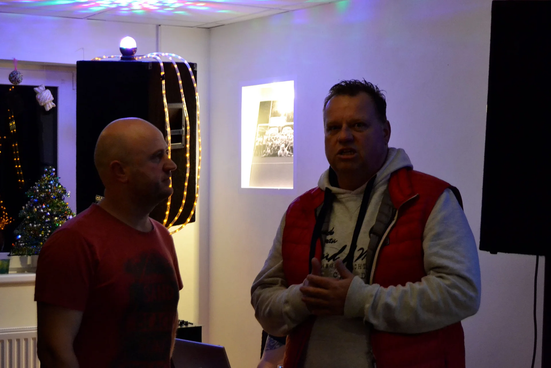 Johann Kast und Thomas Tröster bei der Weihnachtsfeier des BSV Viktoria Bielstein