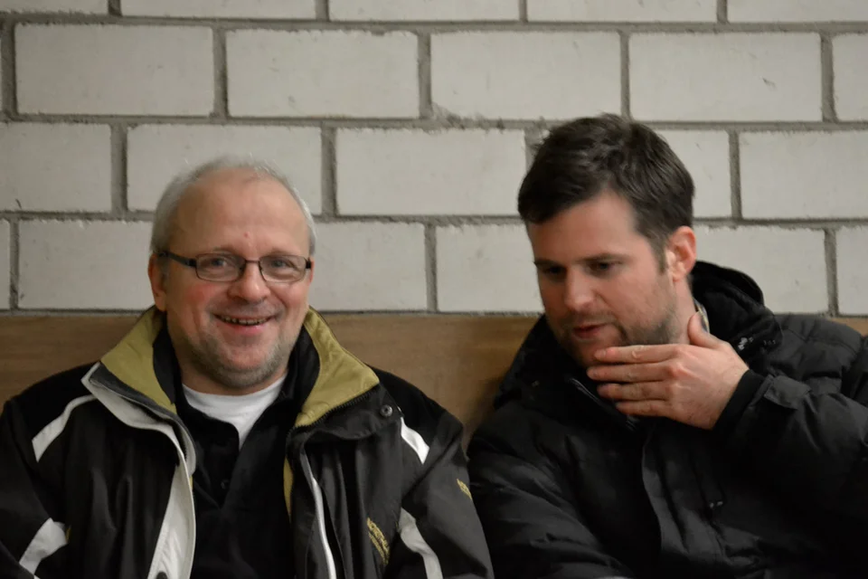 Im Gespräch: die Vorstandskollegen Ede Noreikat und Christof Fries Im Gespräch: die Vorstandskollegen Ede Noreikat und Christof Fries