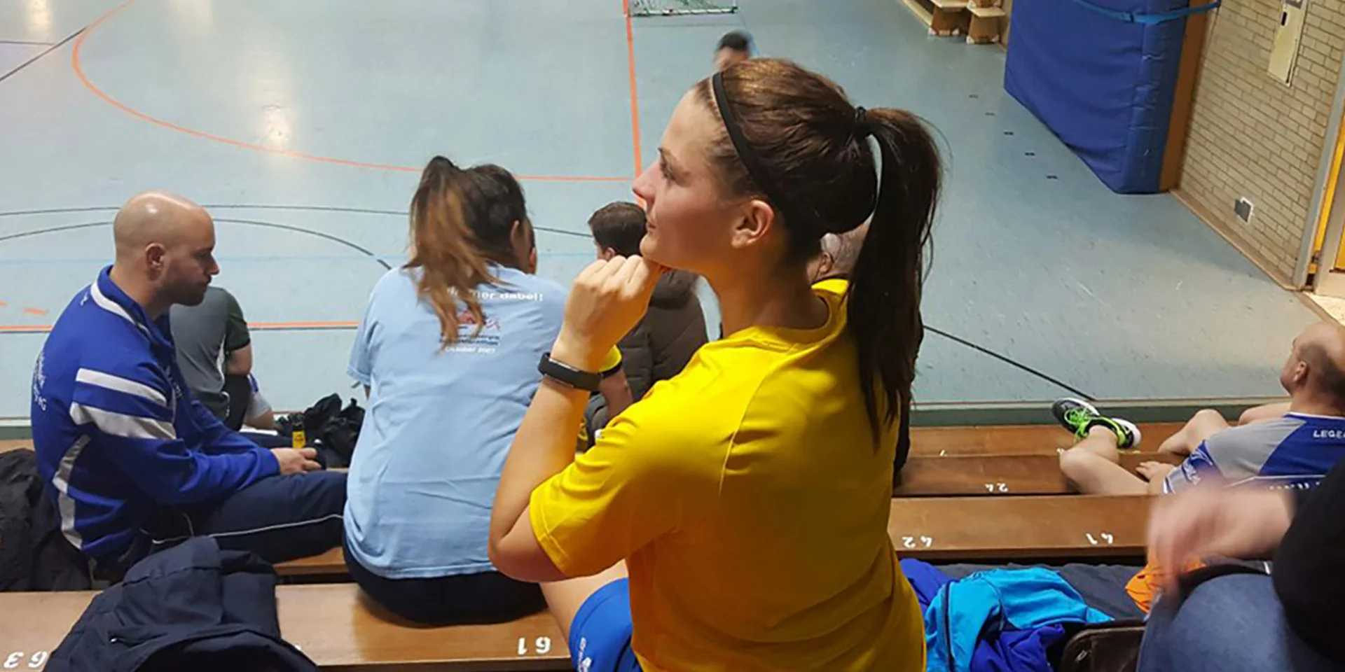 Katrina Schneider beim internen Hallenturnier des BSV Bielstein