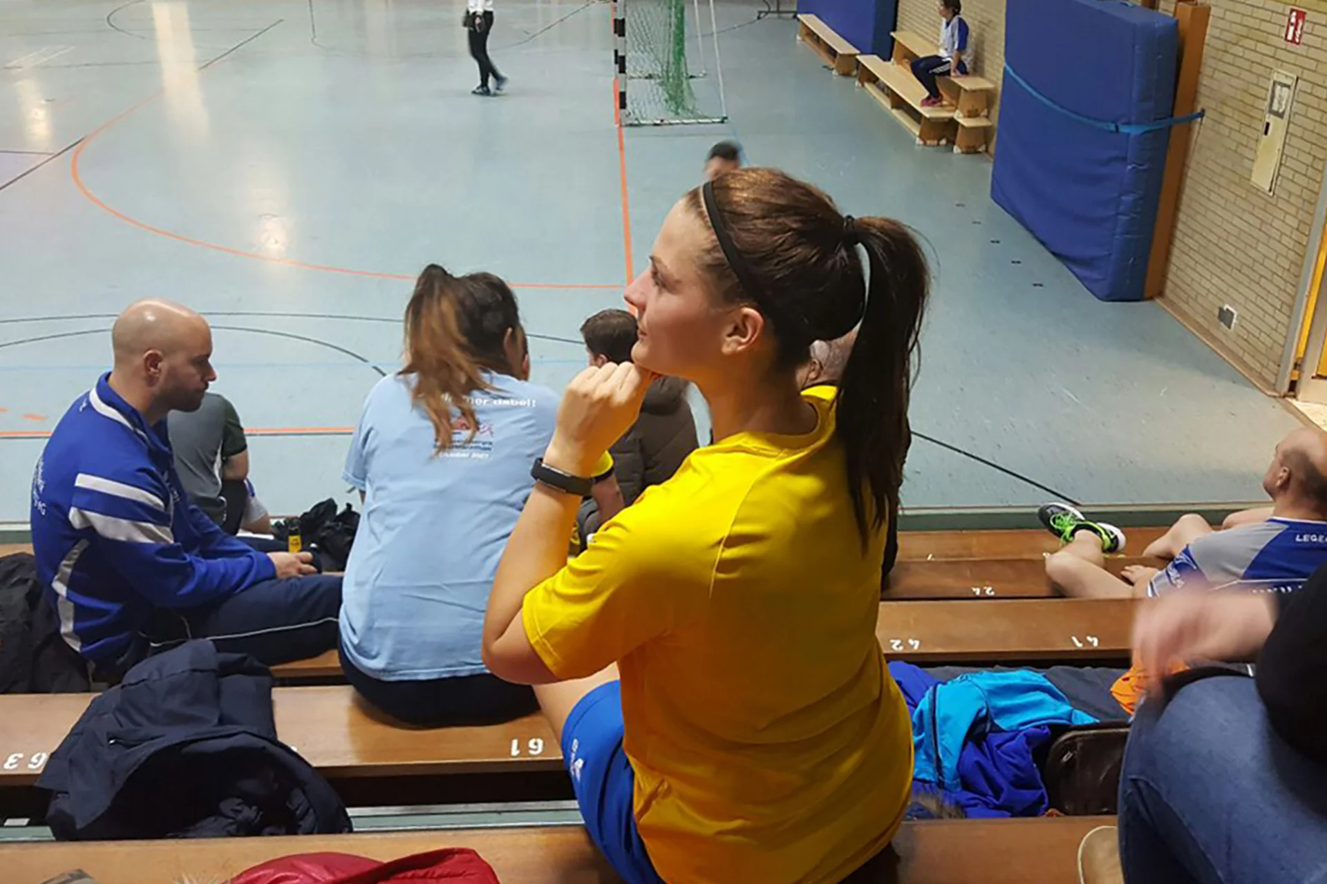 Katrina Schneider beim internen Hallenturnier des BSV Bielstein