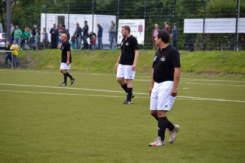 Ließen sich den Spaß ebenfalls nicht nehmen: Uwe, Carsten und Benson ...